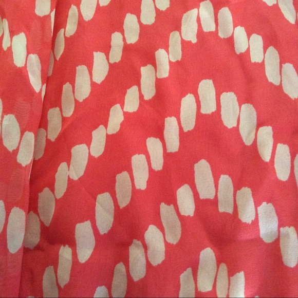 MILLY SILK ORANGE PATTERNED SLEEVELESS BLOUSE SZ 4 - Picture 8 of 8